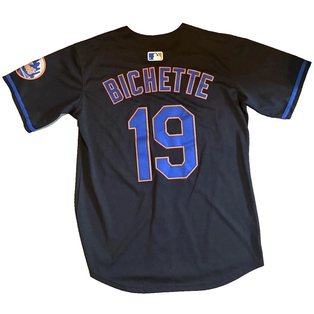 New York Mets Bo Bichette #19 Jersey Black Size XL Extra Large - Picture 3 of 7
